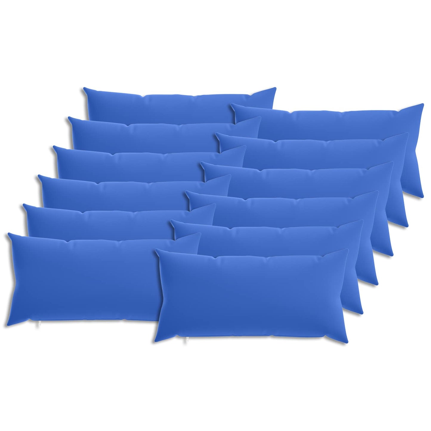 Cushion Cover 12 pcs HEERLEN Royal Blue 40 x 80 cm Polyester