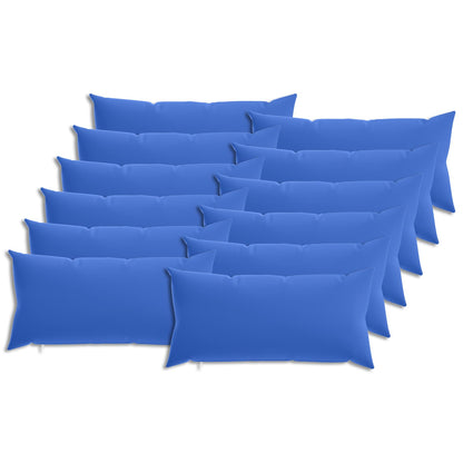 Cushion Cover 12 pcs HEERLEN Royal Blue 40 x 80 cm Polyester