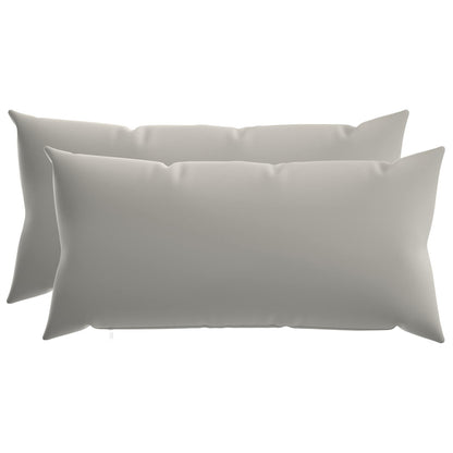Cushion Cover 2 pcs HEERLEN Grey 40 x 80 cm Polyester