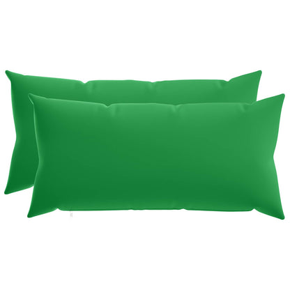 Cushion Cover 2 pcs HEERLEN Green 40 x 80 cm Polyester