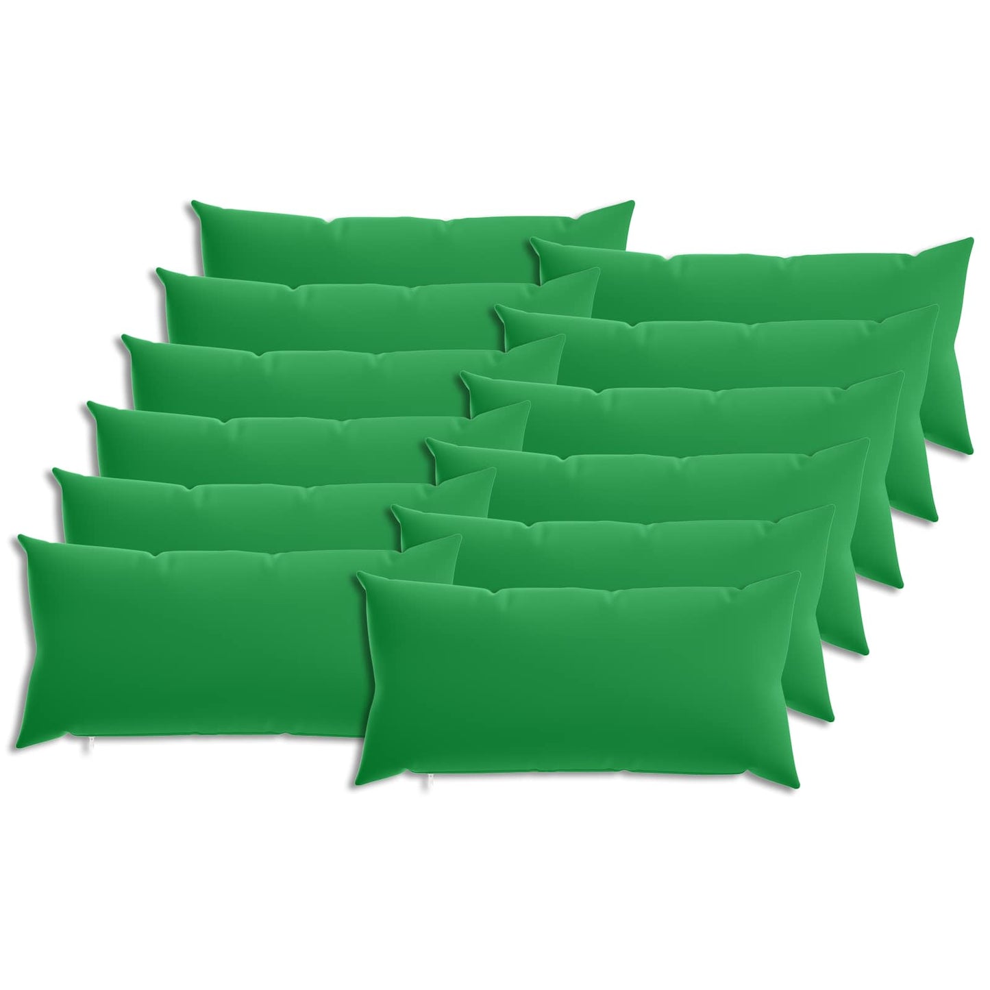 Cushion Cover 12 pcs HEERLEN Green 40 x 80 cm Polyester