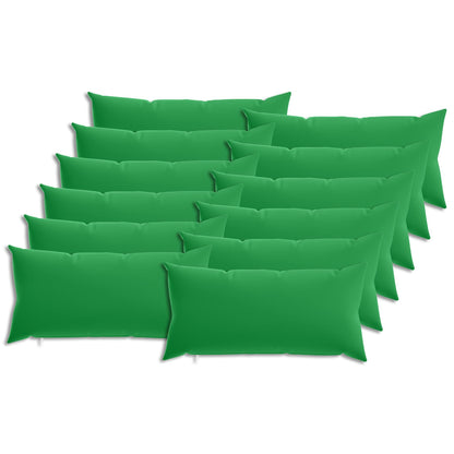 Cushion Cover 12 pcs HEERLEN Green 40 x 80 cm Polyester