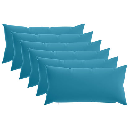 Cushion Cover 6 pcs HEERLEN Light Blue 40 x 80 cm Polyester