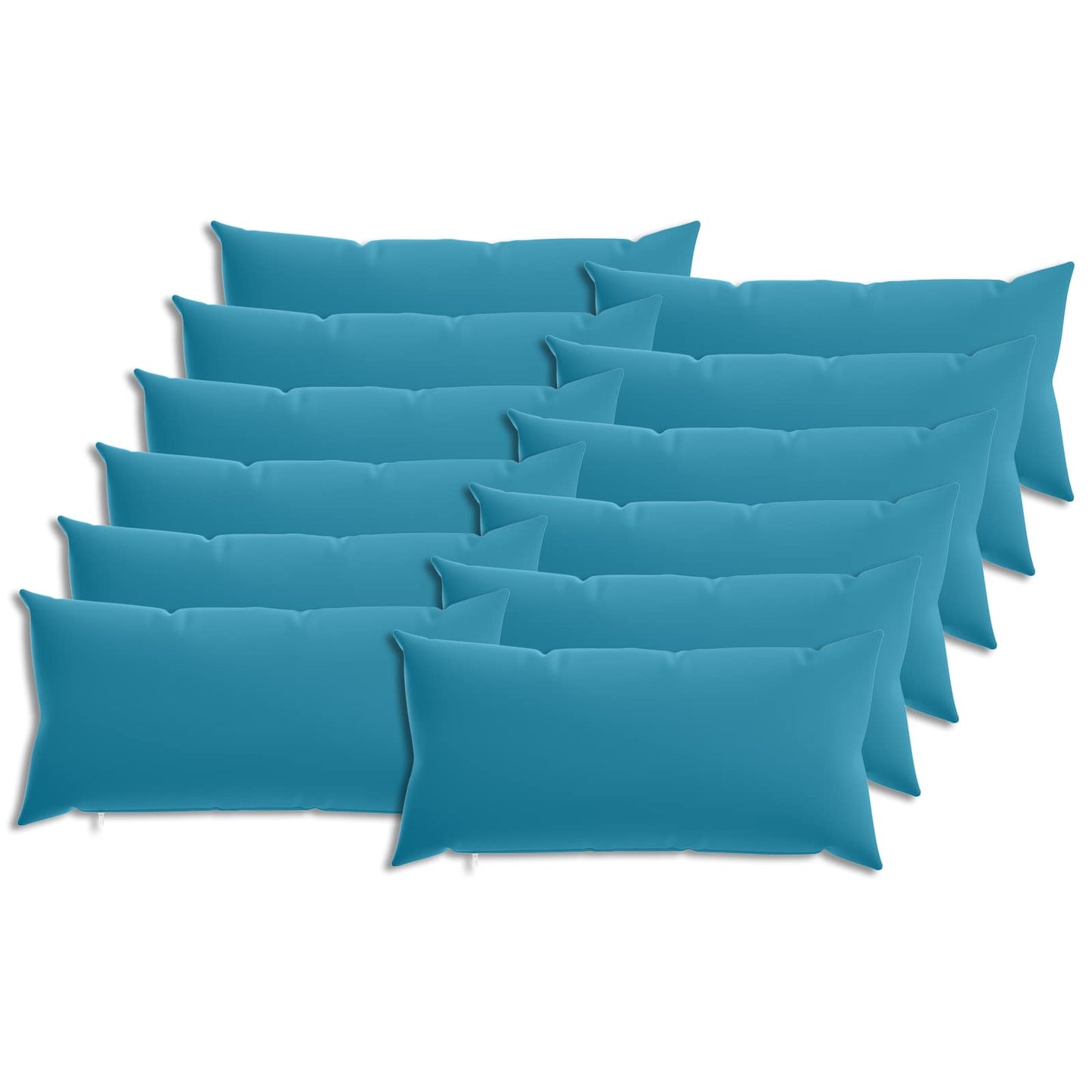 Cushion Cover 12 pcs HEERLEN Light Blue 40 x 80 cm Polyester