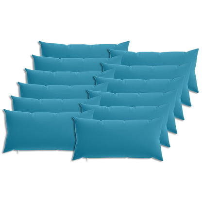 Cushion Cover 12 pcs HEERLEN Light Blue 40 x 80 cm Polyester