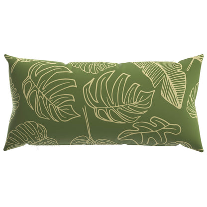 Cushion Cover 6 pcs HEERLEN Leaf Design 40 x 80 cm Polyester