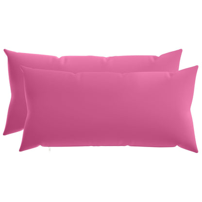 Cushion Cover 2 pcs HEERLEN Pink 40 x 80 cm Polyester