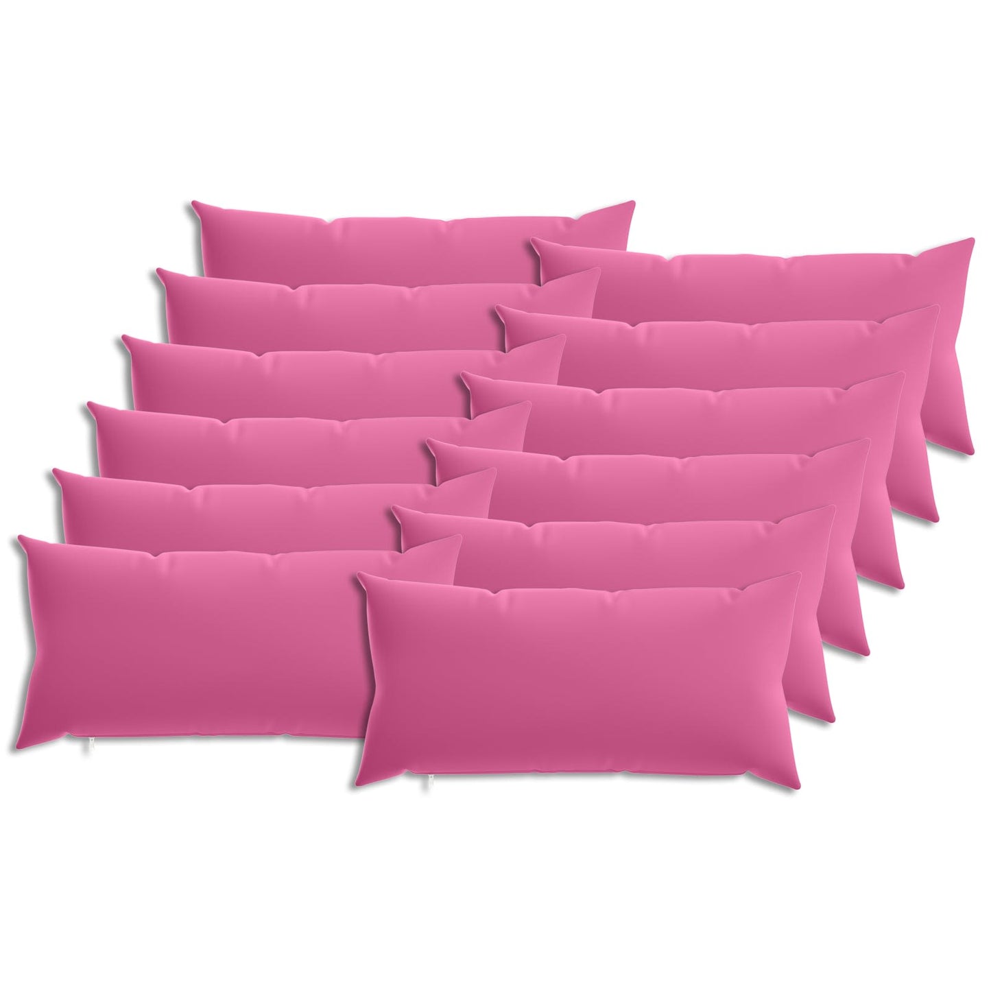 Cushion Cover 12 pcs HEERLEN Pink 40 x 80 cm Polyester
