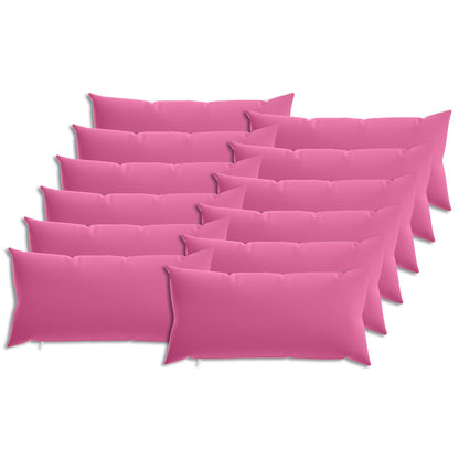 Cushion Cover 12 pcs HEERLEN Pink 40 x 80 cm Polyester