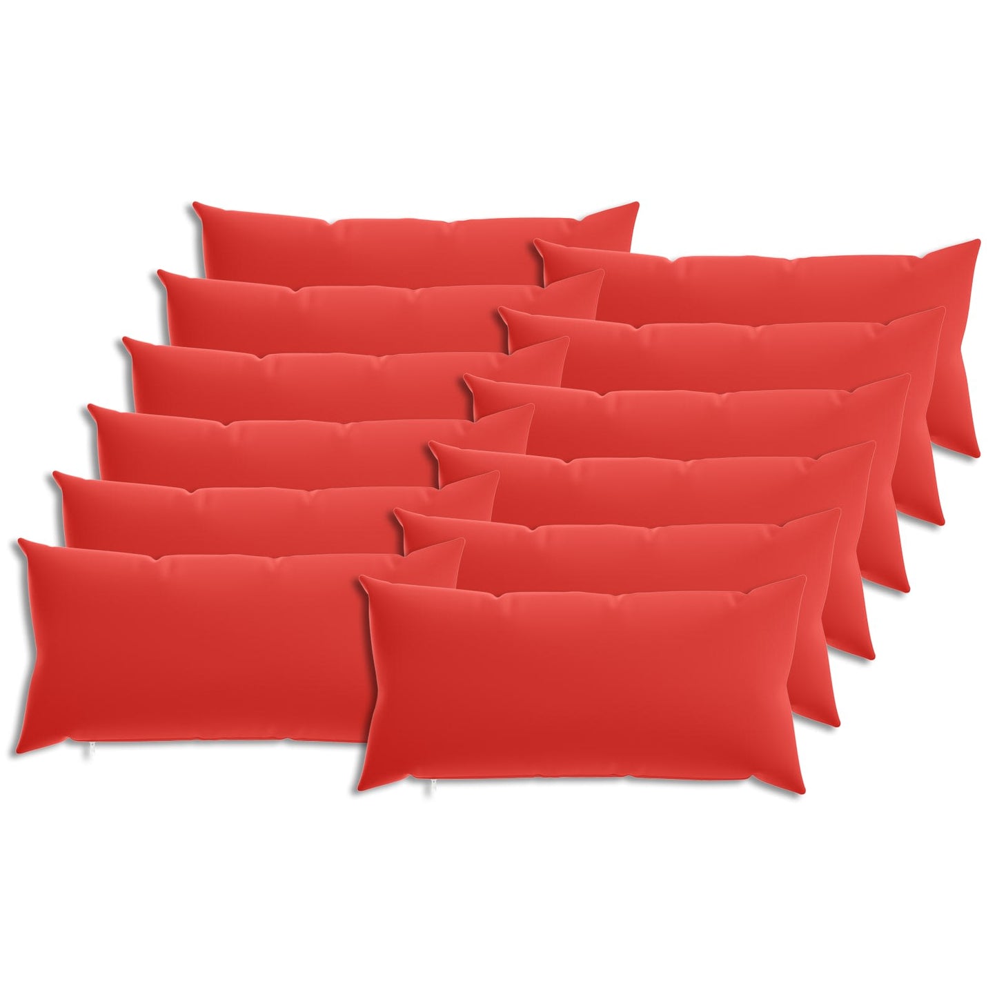 Cushion Cover 12 pcs HEERLEN Red 40 x 80 cm Polyester