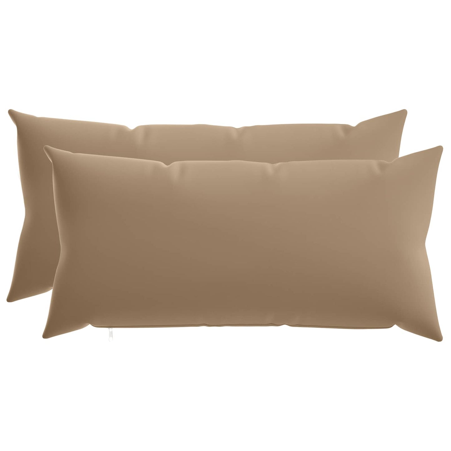 Cushion Cover 2 pcs HEERLEN Taupe 40 x 80 cm Polyester