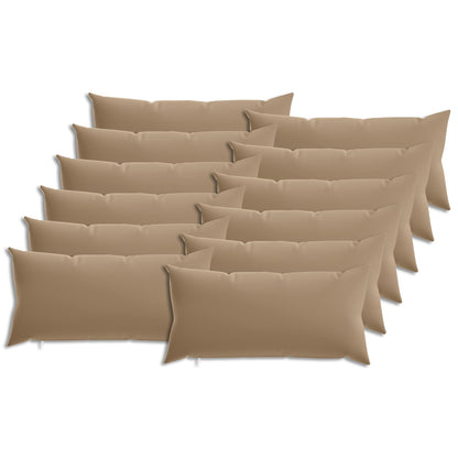 Cushion Cover 12 pcs HEERLEN Taupe 40 x 80 cm Polyester