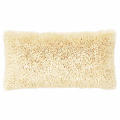 Cushion Cover 2 pcs HEERLEN Cream 40 x 80 cm PV Fleece