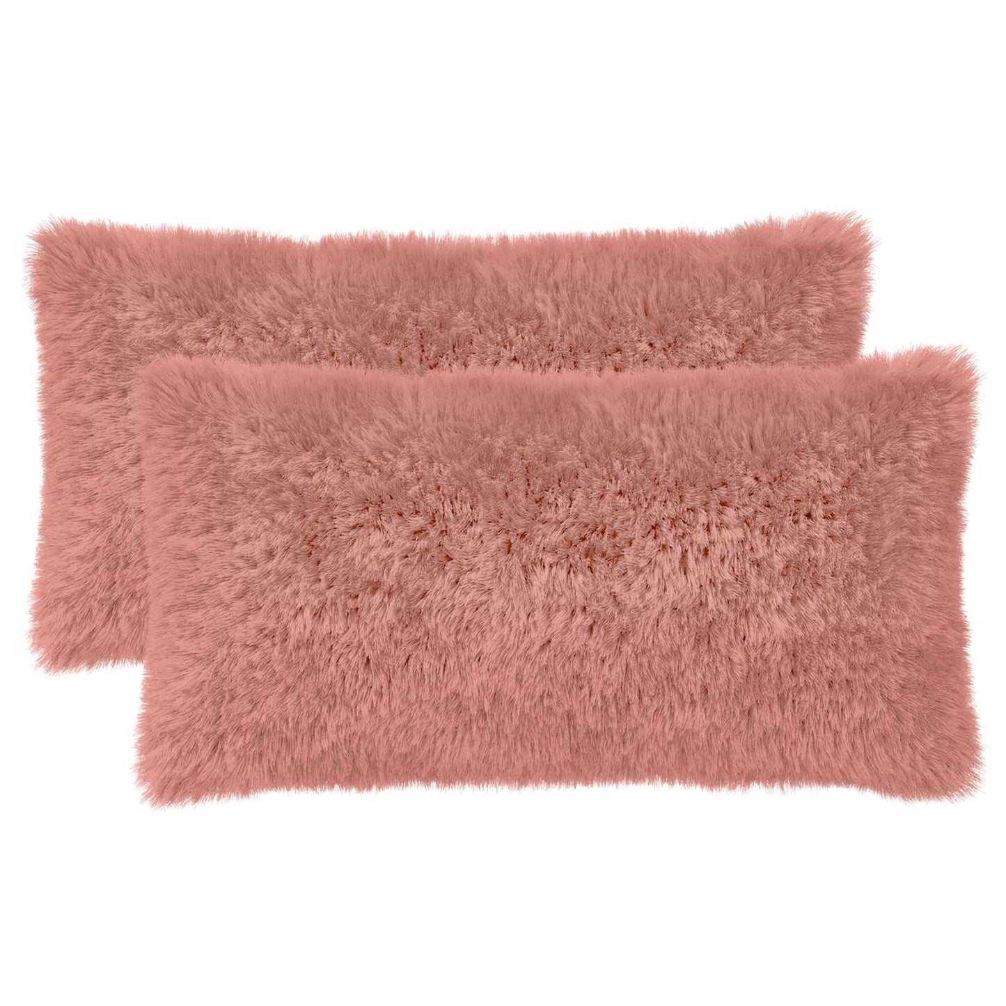 Cushion Cover 2 pcs HEERLEN Pink 40 x 80 cm PV Fleece