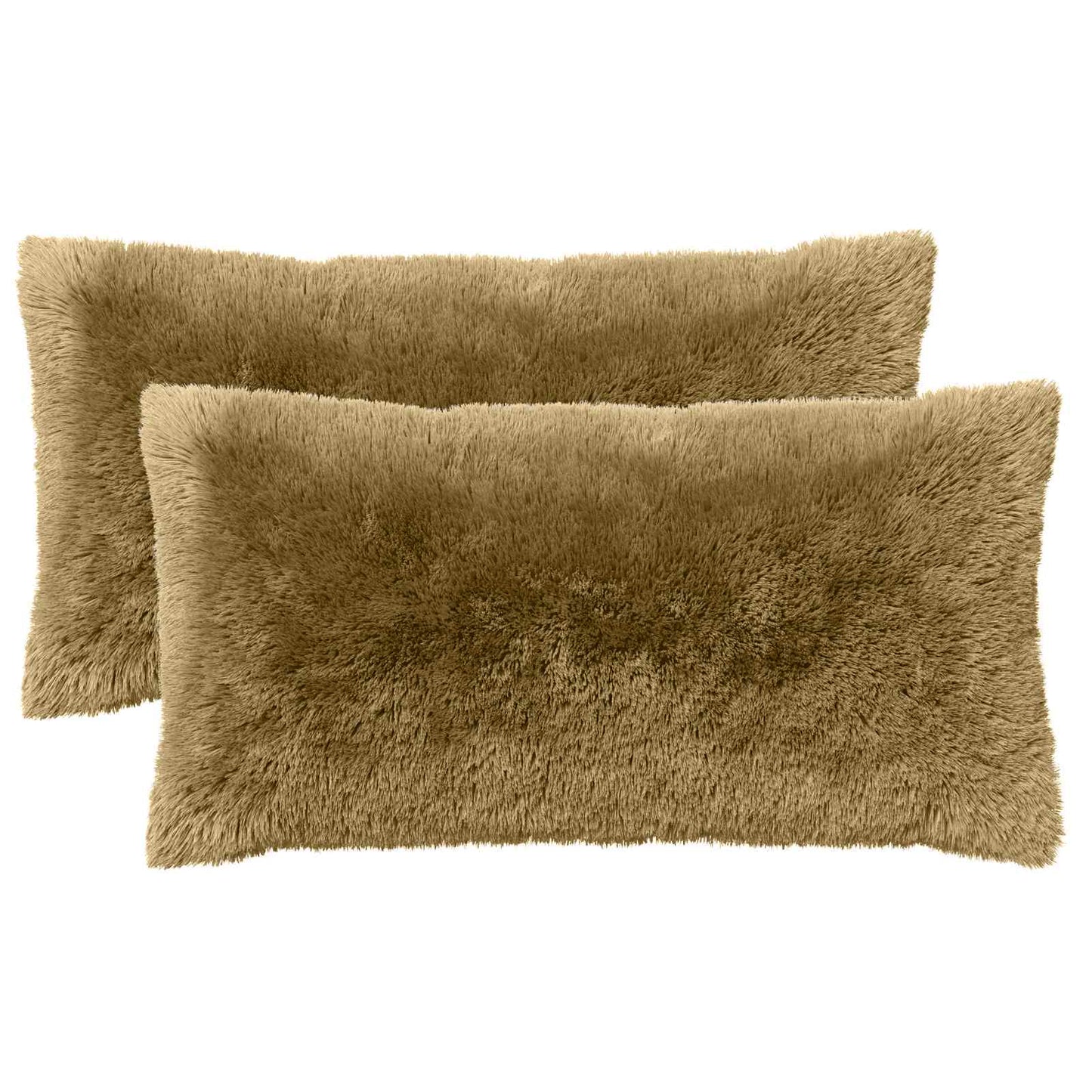 Cushion Cover 2 pcs HEERLEN Light Green 40 x 80 cm PV Fleece