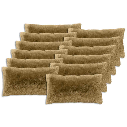 Cushion Cover 12 pcs HEERLEN Light Green 40 x 80 cm PV Fleece