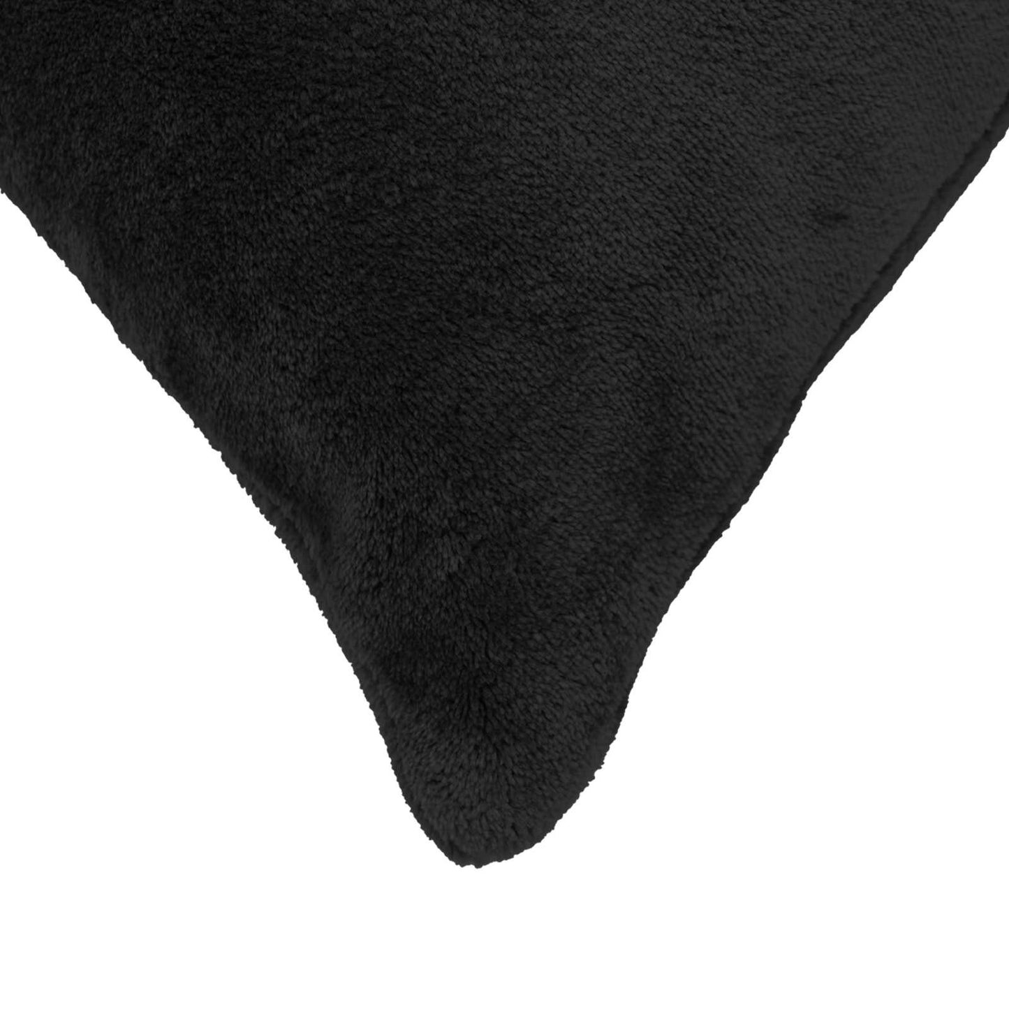 Cushion Cover 12 pcs HEERLEN Black 40 x 80 cm Flannel