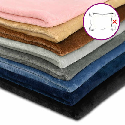 Cushion Cover 12 pcs HEERLEN Black 40 x 80 cm Flannel