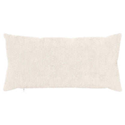 Cushion Cover 6 pcs HEERLEN White 40 x 80 cm Faux Rabbit Fur