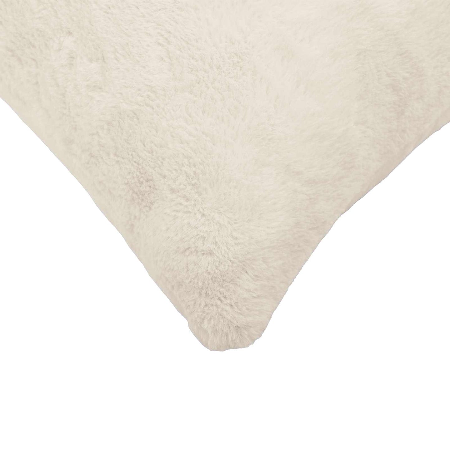 Cushion Cover 12 pcs HEERLEN White 40 x 80 cm Faux Rabbit Fur
