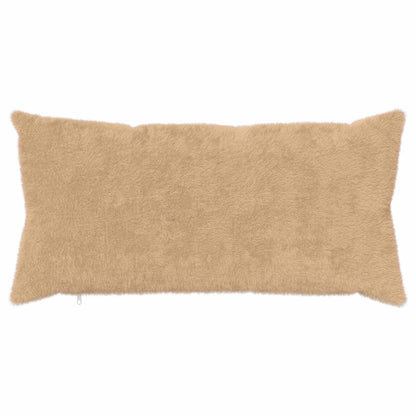 Cushion Cover 2 pcs HEERLEN Cream 40 x 80 cm Faux Rabbit Fur