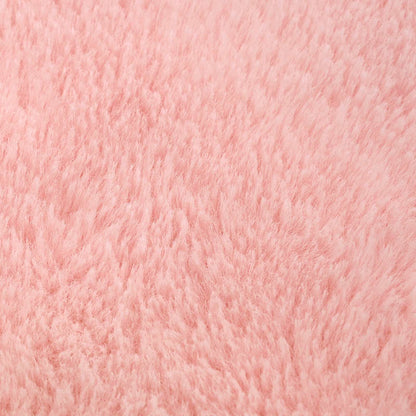 Cushion Cover 2 pcs HEERLEN Pink 40 x 80 cm Faux Rabbit Fur