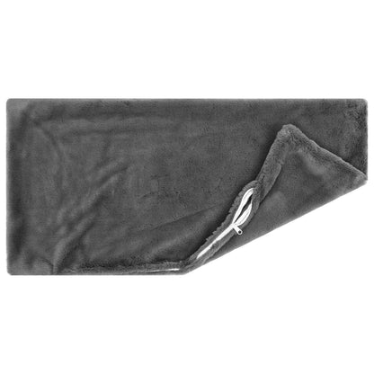 Cushion Cover 2 pcs HEERLEN Dark Grey 40 x 80 cm