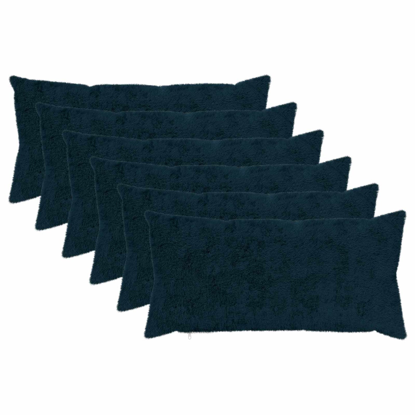 Cushion Cover 6 pcs HEERLEN Navy Blue 40 x 80 cm