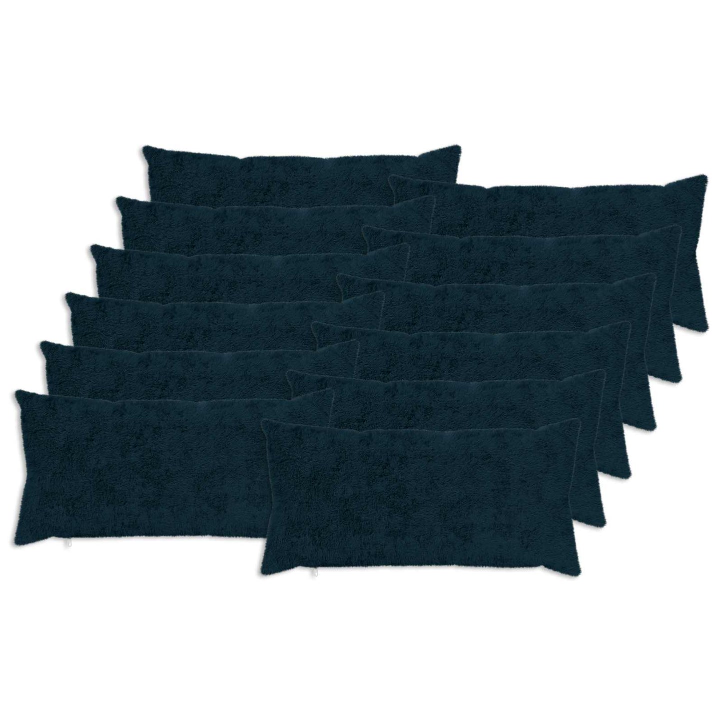 Cushion Cover 12 pcs HEERLEN Navy Blue 40 x 80 cm