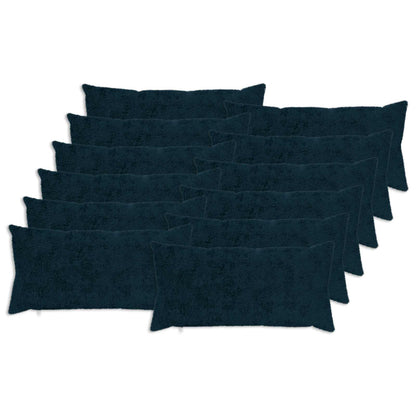 Cushion Cover 12 pcs HEERLEN Navy Blue 40 x 80 cm