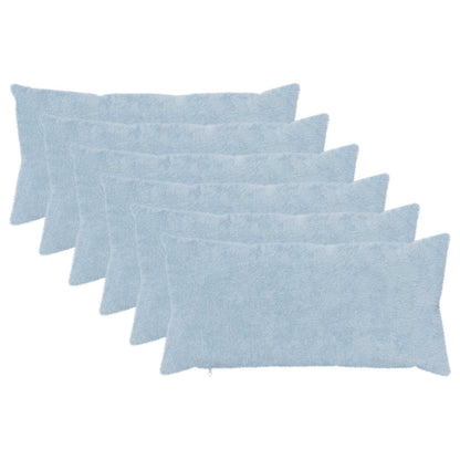 Cushion Cover 6 pcs HEERLEN Light Blue 40 x 80 cm