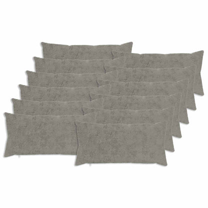 Cushion Cover 12 pcs HEERLEN Light Grey 40 x 80 cm