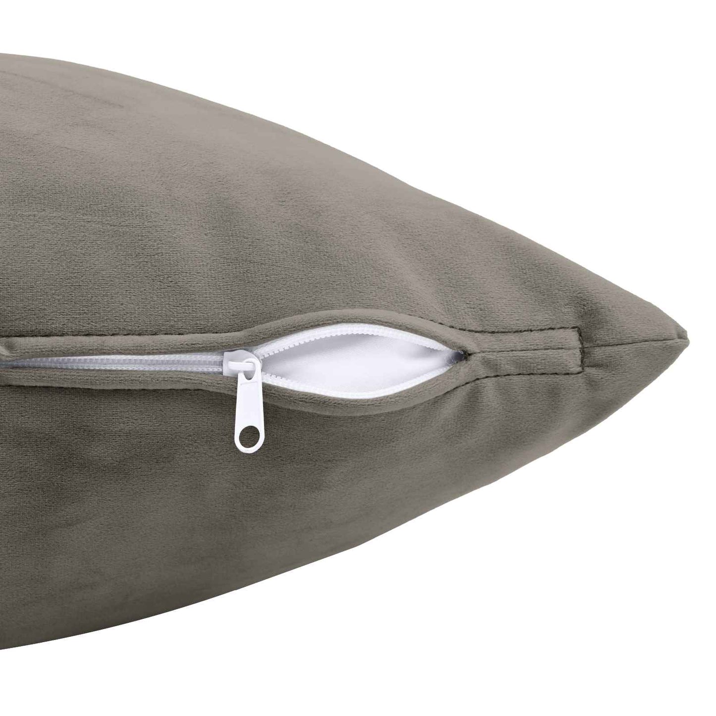 Cushion Cover 6 pcs HEERLEN Light Grey 45 x 45 cm Velvet