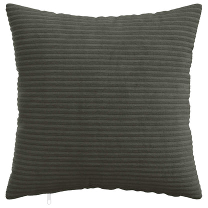 Cushion Cover 12 pcs HEERLEN Anthracite 45 x 45 cm Corduroy