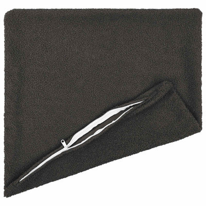 Cushion Cover 12 pcs HEERLEN Dark Grey 45 x 45 cm Bouclé