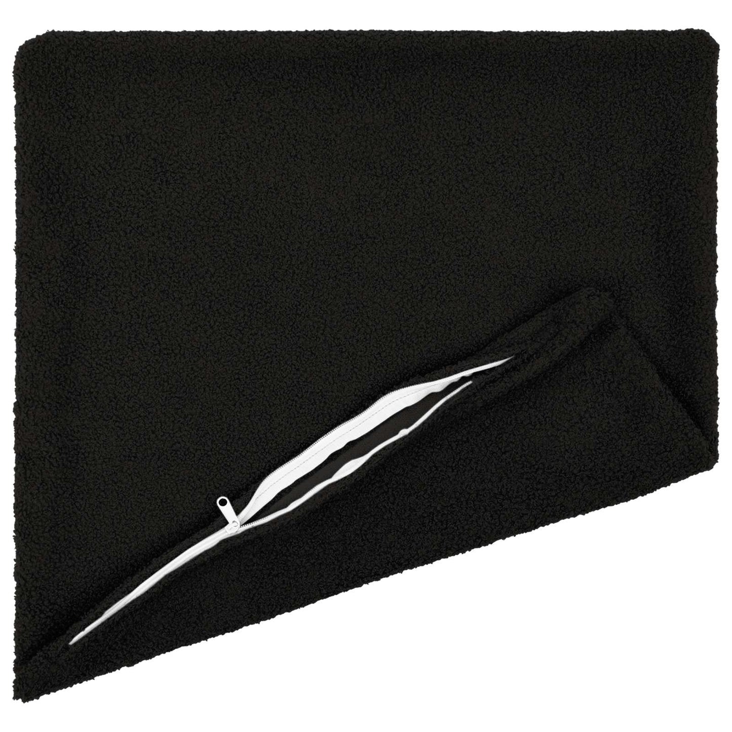 Cushion Cover 12 pcs HEERLEN Black 45 x 45 cm Bouclé