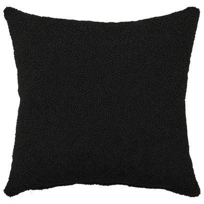 Cushion Cover 12 pcs HEERLEN Black 45 x 45 cm Bouclé