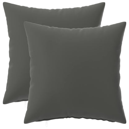 Cushion Cover 2 pcs HEERLEN Anthracite 45 x 45 cm Polyester