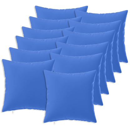 Cushion Cover 12 pcs HEERLEN Royal Blue 45 x 45 cm Polyester