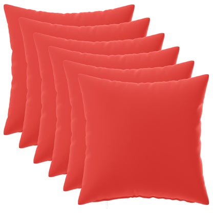 Cushion Cover 6 pcs HEERLEN Red 45 x 45 cm Polyester