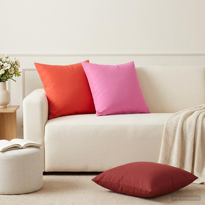 Cushion Cover 12 pcs HEERLEN Pink 50 x 50 cm Polyester