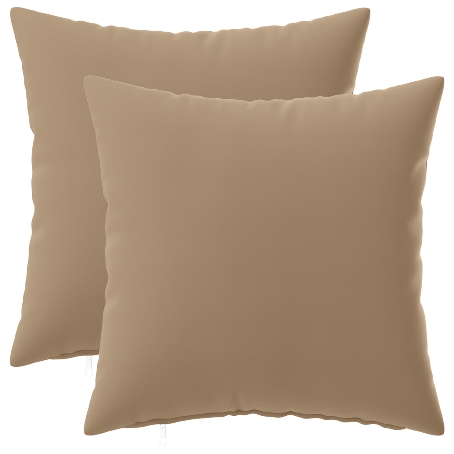Cushion Cover 2 pcs HEERLEN Taupe 45 x 45 cm Polyester