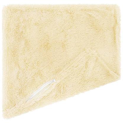 Cushion Cover 12 pcs HEERLEN Cream 45 x 45 cm PV Fleece