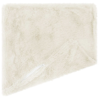Cushion Cover 2 pcs HEERLEN White 45 x 45 cm PV Fleece