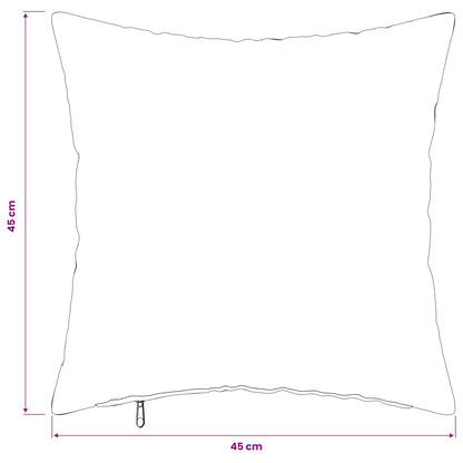 Cushion Cover 12 pcs HEERLEN Black 45 x 45 cm Flannel