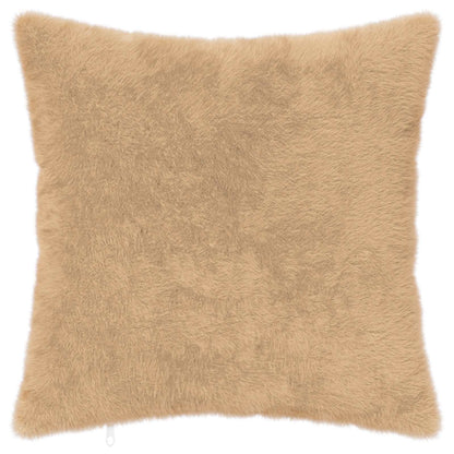 Cushion Cover 2 pcs HEERLEN Cream 45 x 45 cm Faux Rabbit Fur