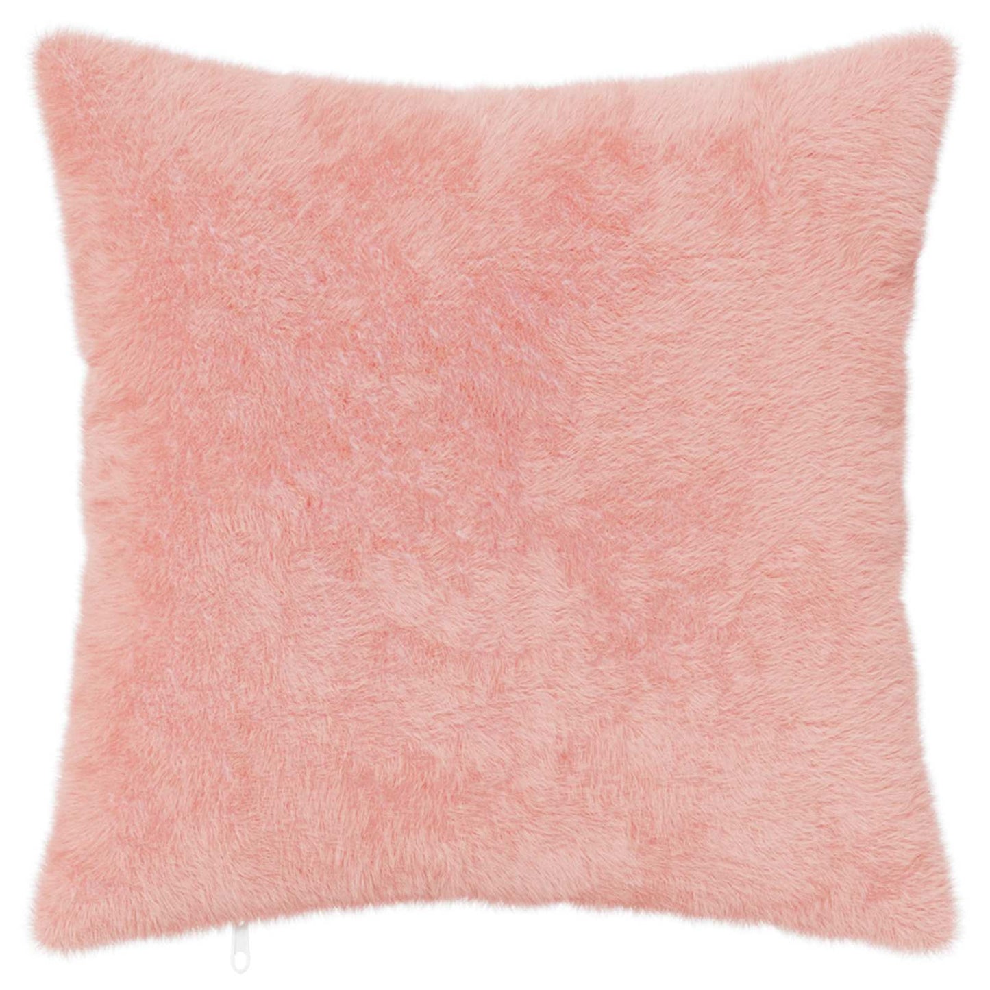 Cushion Cover 2 pcs HEERLEN Pink 45 x 45 cm Faux Rabbit Fur