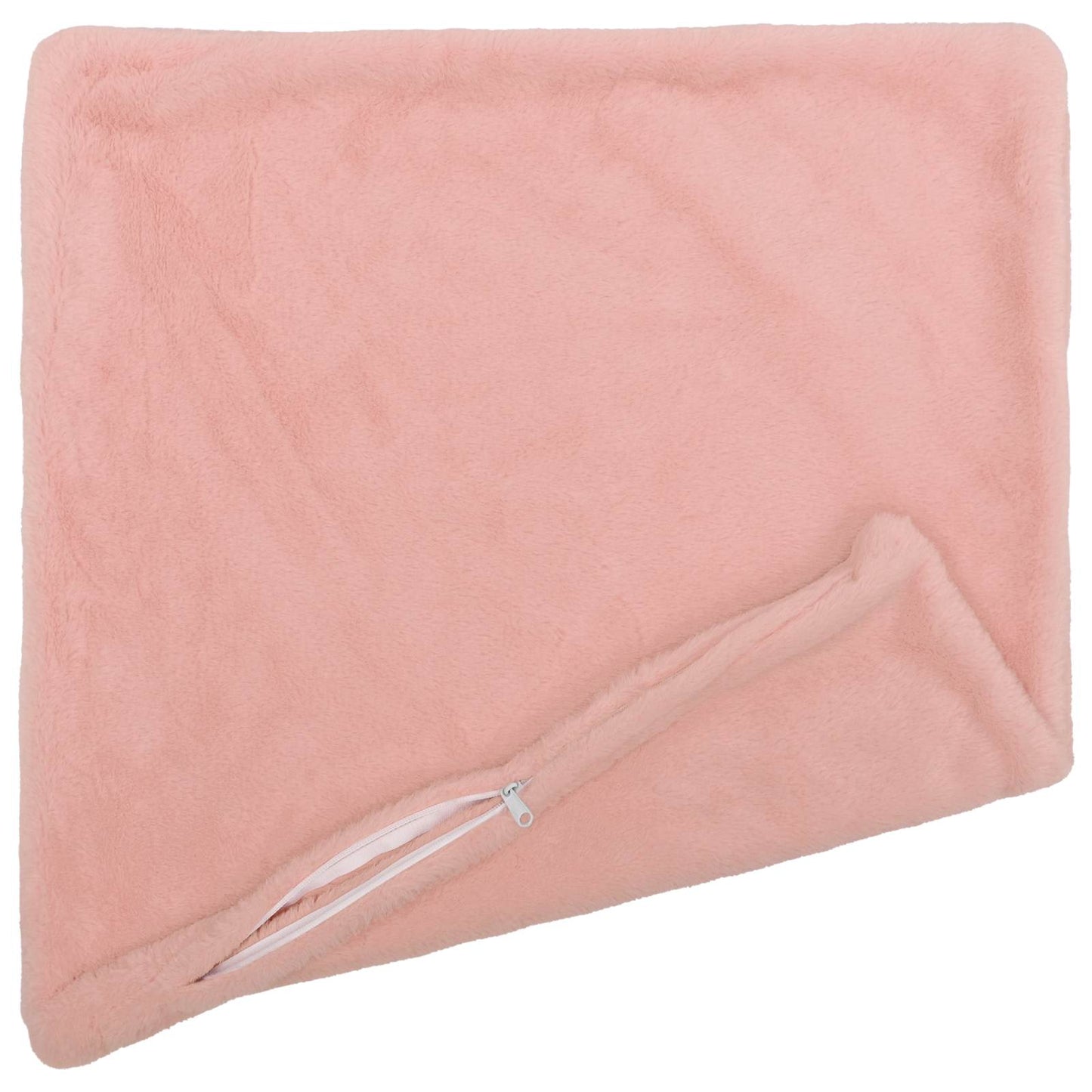Cushion Cover 12 pcs HEERLEN Pink 45 x 45 cm Faux Rabbit Fur