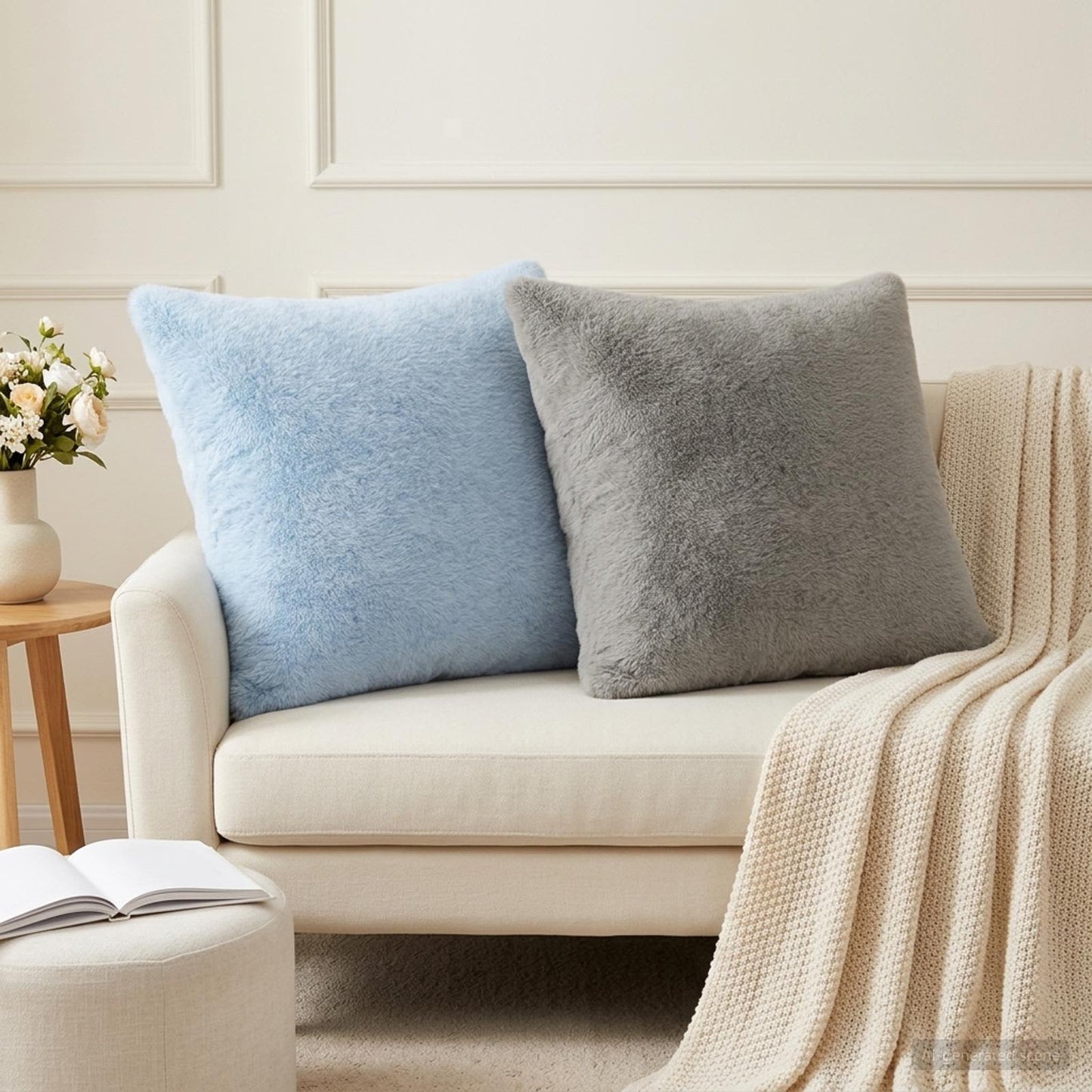 Cushion Cover 6 pcs HEERLEN Light Grey 50 x 50 cm