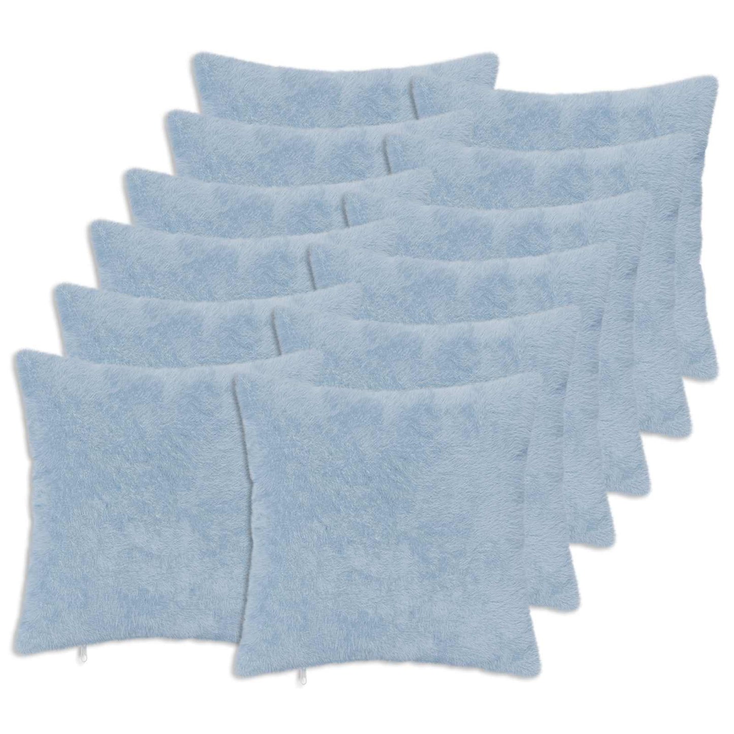 Cushion Cover 12 pcs HEERLEN Light Blue 45 x 45 cm